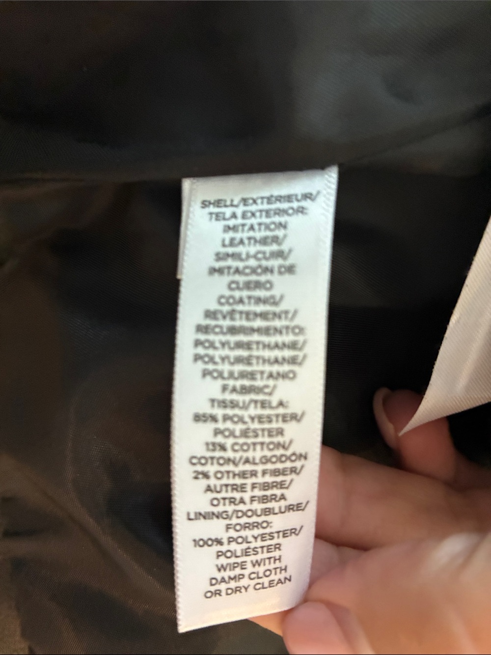 LOFT Black Faux Leather Moto Jacket with Zip Accents - Picture 4 of 4